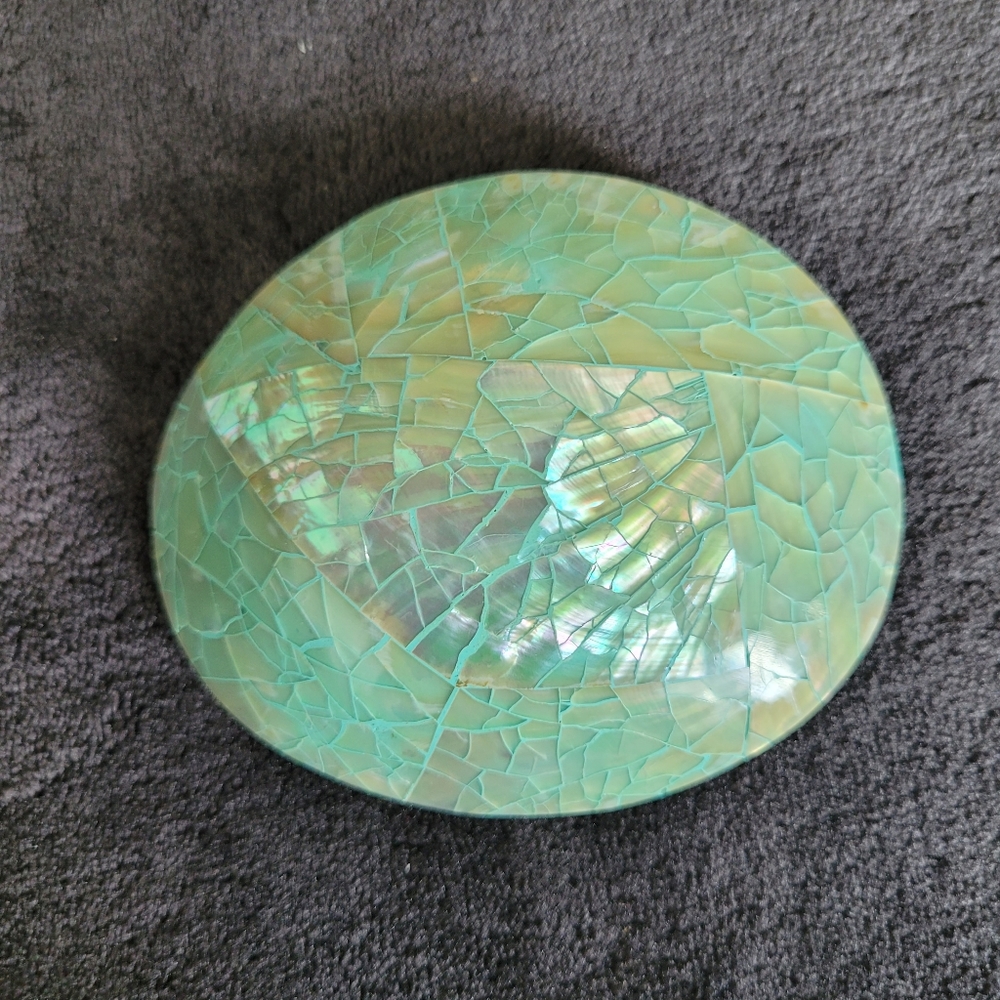 Belt Buckle Abalone Shell NWOT original box